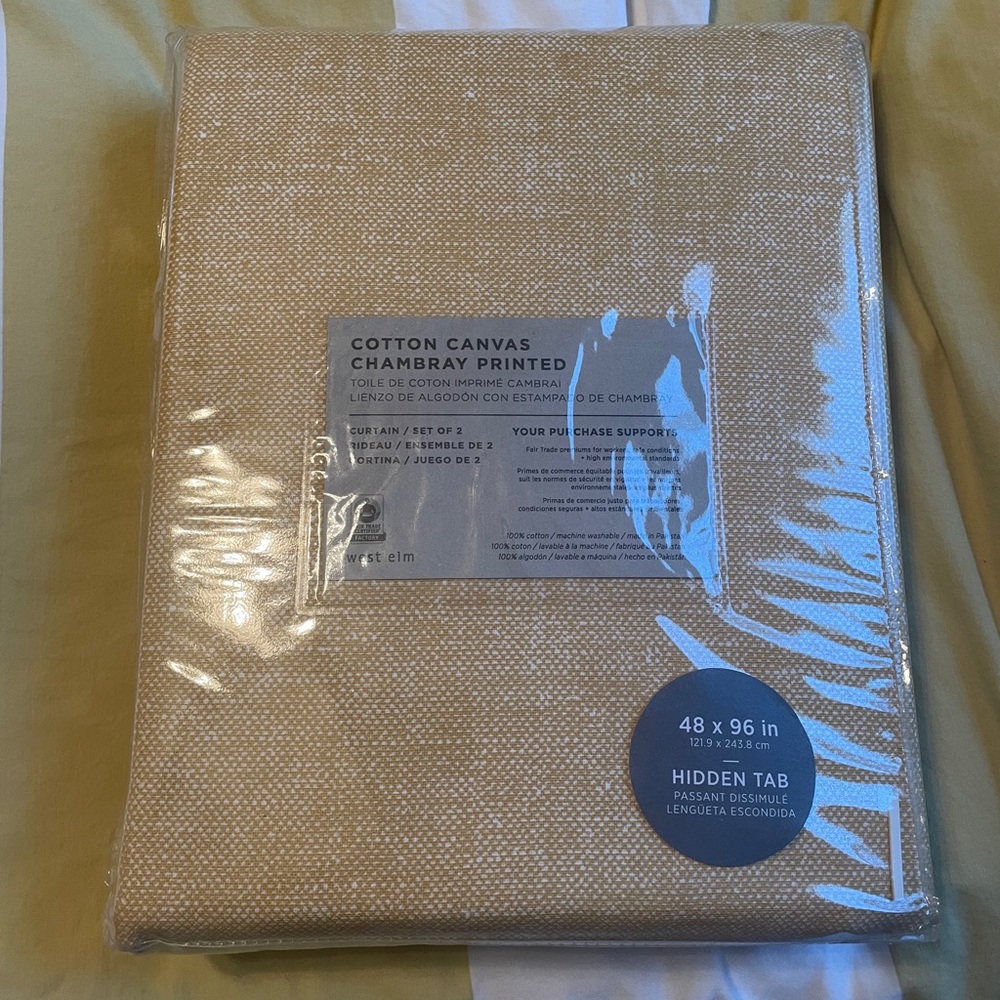 New mustard yellow west elm curtains